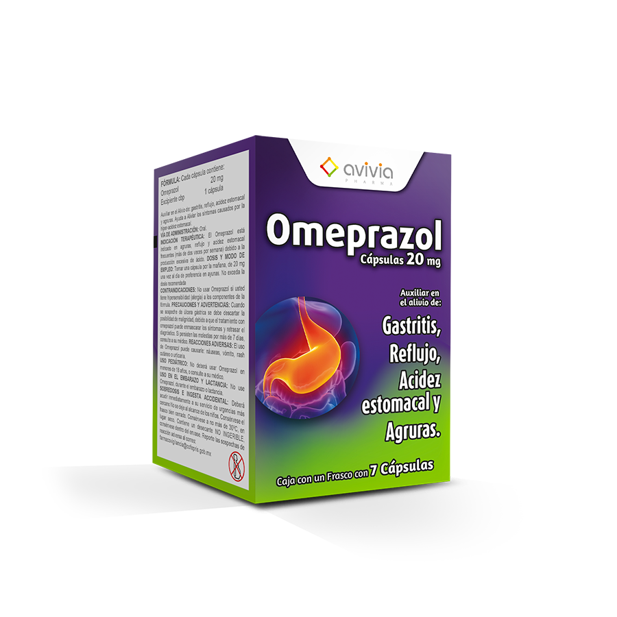 OMEPRAZOL 7 CAPS 20MG AVIVIA